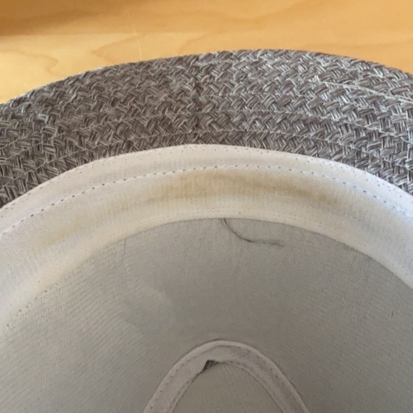 Woven gray Fedora Hat Medium/56cm - Picture 8 of 8